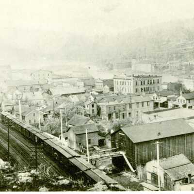 Oregon City from Bluff at 8th Street, Looking South Toward the Falls