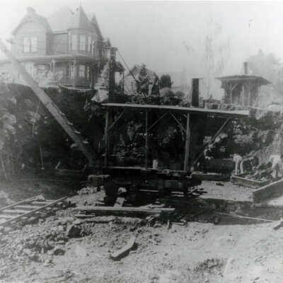 Oregon City 1911 - Road Construction on Washington Street.