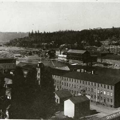 Oregon City 1904 - Woolen Mill, Fountain Fire Hall, West Linn Mills