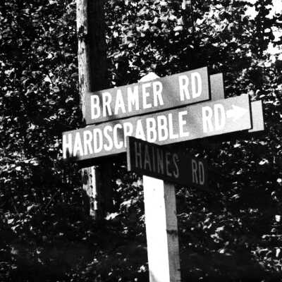 New Era Area street sign. Bramer Rd - Hardscrabble Rd - Haines Rd.