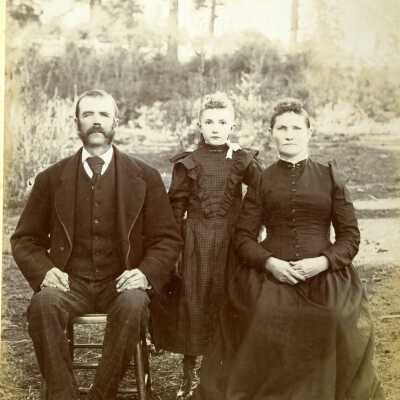 Karl Studeman with wife and daughter