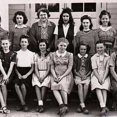 Carver School Students 1943 - 5th - 8th Grades - Carver, Oregon