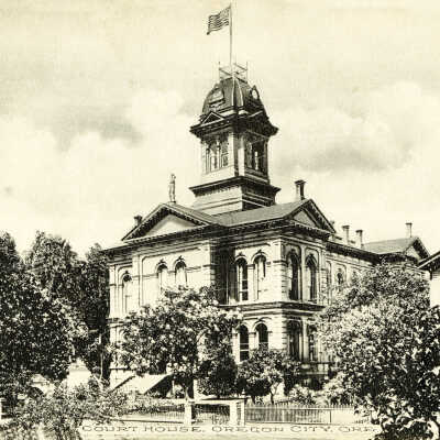 Clackamas County Courthouse, 8th and Main Streets.