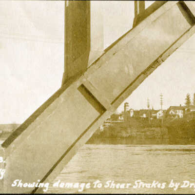 1922 Flood - Arch Bridge Showing Flood Damage