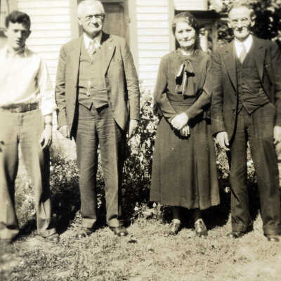 Joe Miller with Family Members.: Copyright: None; Origsize: 3" x 5"; Origformat: Print-Photographic