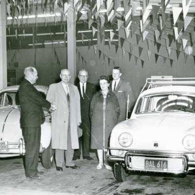 5 People and 2 Cars, 1964.: Origformat: Print-Photographic