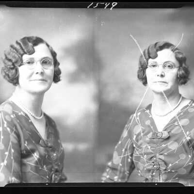 Photograph of a woman for Mrs. J. A. Fike - March 1930 - Negative