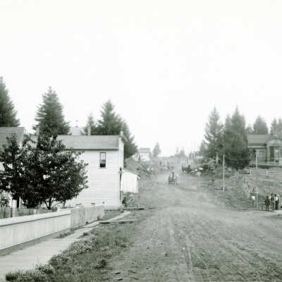 Oregon City 1899 - 7th Street Construction on the Hill