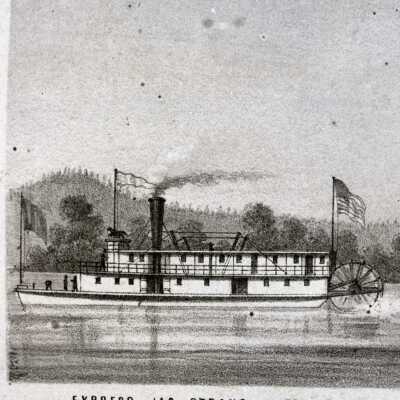 Oregon City 1858 - Steamboat "Express"