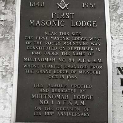 Oregon City 1961 - First Masonic Lodge Marker