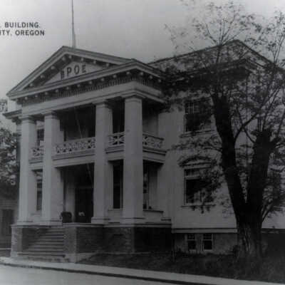 Original Elks Temple, 610 Water Street, Oregon City. 1914.: Copyright: None; Origsize: 8" x 10"; Origformat: Print-Photographic