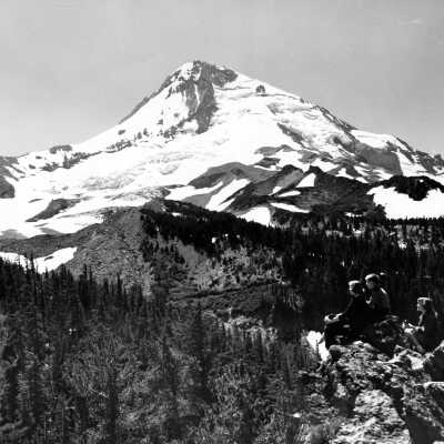 Mt. Hood North Side from Cloud Cap Inn, late summer.