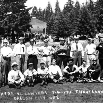 Chautauqua Festival 1911 - Gladstone, Oregon - Baseball Teams - Teachers vs. Lawyers