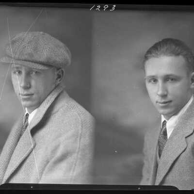 Photograph of a man for Ray Fosburg - Negative - Dated December 1929