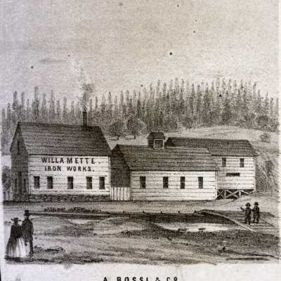 Oregon City 1858 - A. Rossi & Co., Willamette Iron Works