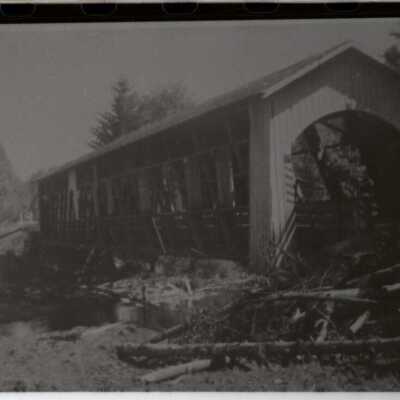 Fields Bridge over Tualatin River 1952 - Dismantling