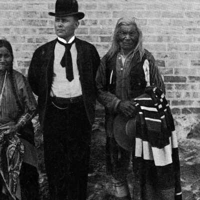 Native Americans - Mary Clark and Husband, Tcho-Nims-Teaee, with Unknown Man - Possibly Joe Dixon