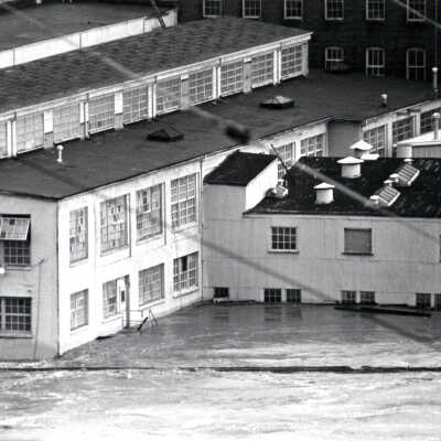 1964 Flood - Oregon City Mills from West Linn.