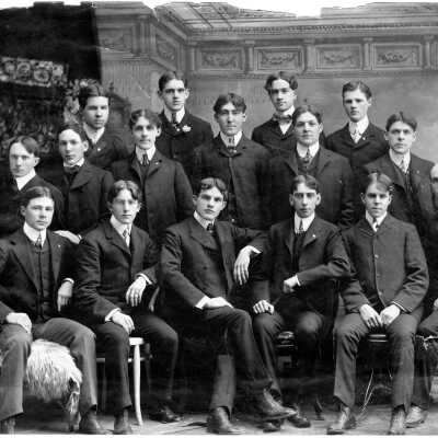 Carl Gilbert Church and His Dancing Class.