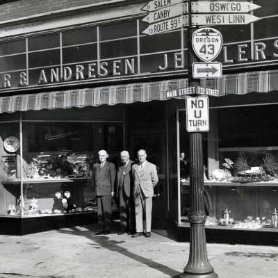Oregon City 1948 - Burmeister and Andresen Jewelers - 7th and Main Street