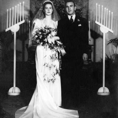 Wedding Photo, Mr. and Mrs. Robert W. Armstrong.