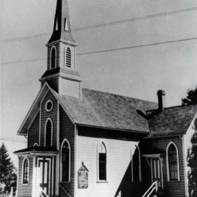 St. John's Episcopal Church in Milwaukie, 1950.: Copyright: None; Origsize: 5" x 7"; Origformat: Print-Photographic