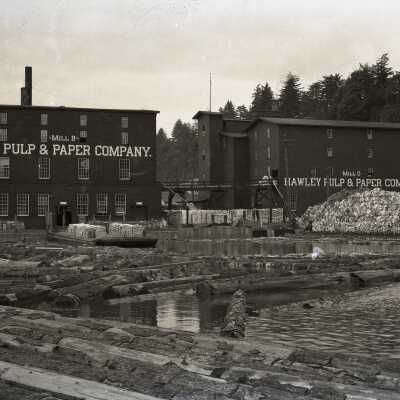 Hawley Pulp and Paper Mill from the Basin.
