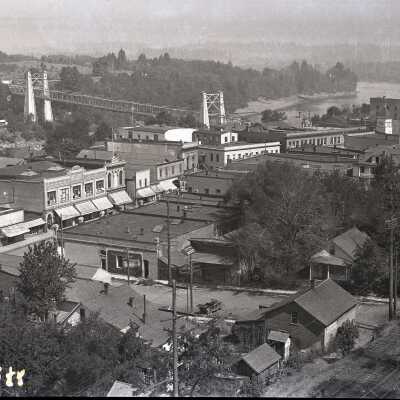Oregon City from the Bluff at 4th Street Steps