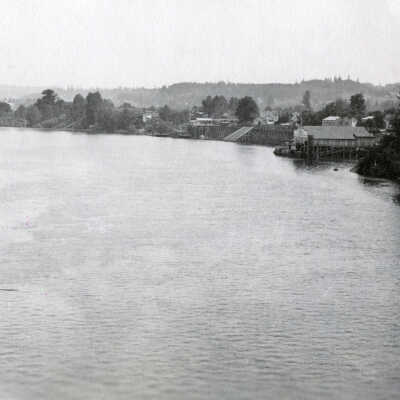 Willamette River 1919 - Looking North from the West Linn-Oregon City Bridge