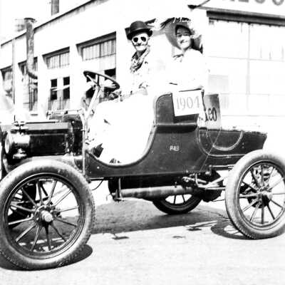 Territorial Days Parade - "Doc" Wilson in 1904 Automobile