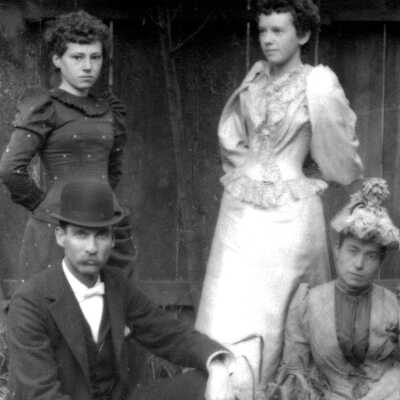 Mr. Broughton and Three Women.