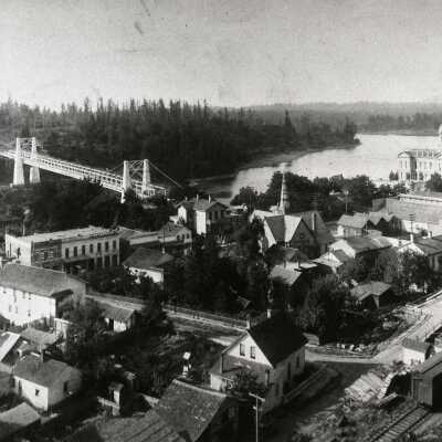 Oregon City from the Bluff at 5th Street Steps
