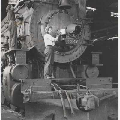 Locomotive 1943 - Women Maintaining Engine