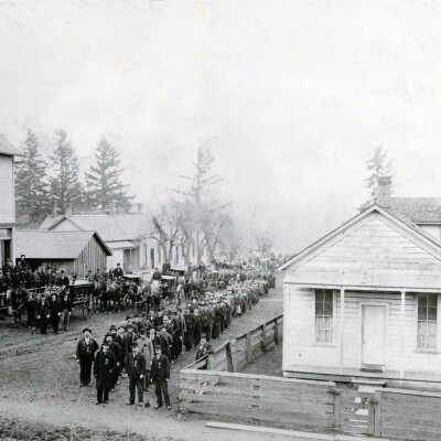 Lake Oswego 1895 - Funeral of Mrs. George (Dena) Prosser