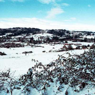 Snow in Happy Valley. 1980s.: Copyright: Clackamas County Historical Society; Origformat: Other
