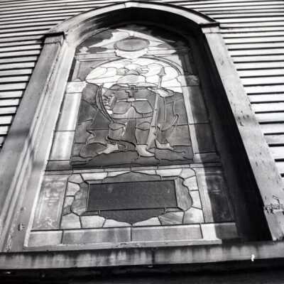 McLoughlin Stained Glass Window, 1948: Copyright: None; Origsize: 8" x 10"; Origformat: Print-Photographic
