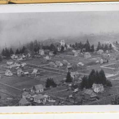 Looking West over Oregon City from Falls View - 1897 - Oregon City, Oregon