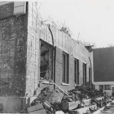 Demolition of the Post Office at 5th and Main, Oregon City - constructed in 1933.