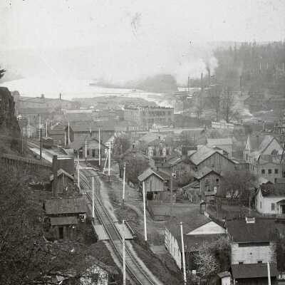 Oregon City 1897 - from the Bluff at Singer Hill