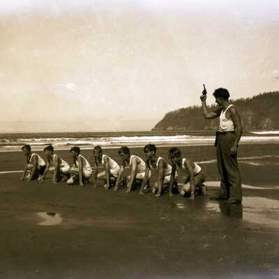 Boy Scout Camp Meriwether Beach race Merit Badge Test