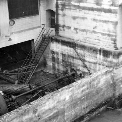 Crown-Zellerbach mill construction, West Linn, 1945.: Copyright: Clackamas County Historical Society; Origsize: 3x5; Origformat: Print-Photographic