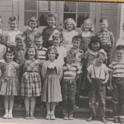 Carver School Students 1955 - 1st - 2nd Grades - Carver, Oregon
