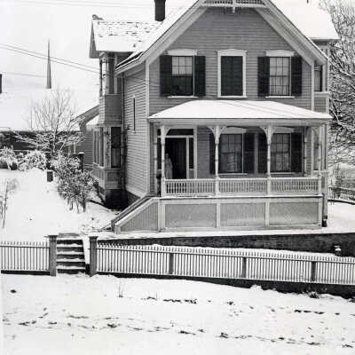 1899 Snowstorm - Oregon City - E. G. Caufield Residence - 8th and Water Street