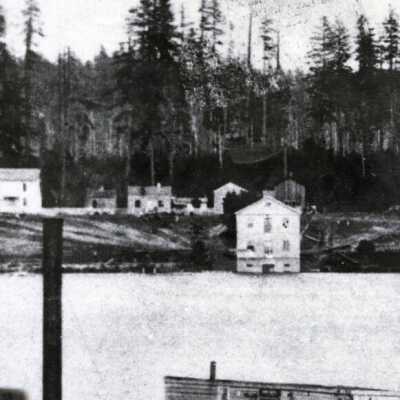 Milwaukie, Oregon, Circa 1852.: Copyright: None; Origsize: 8" x 10"; Origformat: Print-Photographic