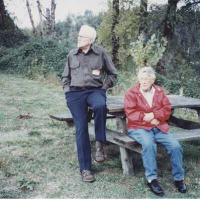 Wilmer Gardner and Sister At Champoeg 1998