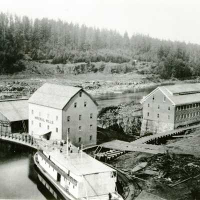 Oregon City from Bluff, Watkins Plate 10