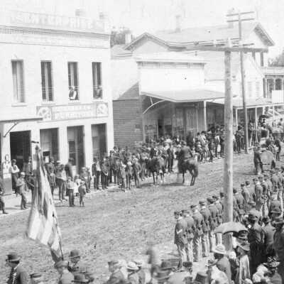 Fourth of July Parade, 1888 or 1891, Oregon City.