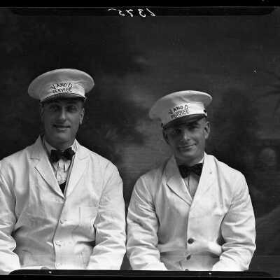 Photograph of two men for Lyburg and Yance - February 1930 - Negative