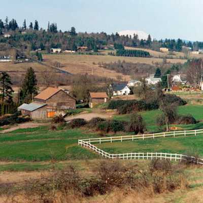 Happy Valley and Mt. St. Helens. 1980s.: Copyright: Clackamas County Historical Society; Origformat: Other