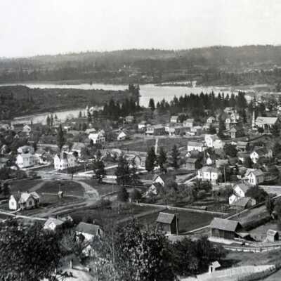 Mid Level of Oregon City from Falls View.: Copyright: None; Origsize: 4" x 6"; Origformat: Print-Photographic